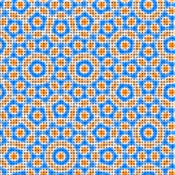 12-fold quasicrystal of patchy colloids (Image and calculation: Robert F.B. Weigel & Prof. Michael Schmiedeberg, Soft Matter Theory)